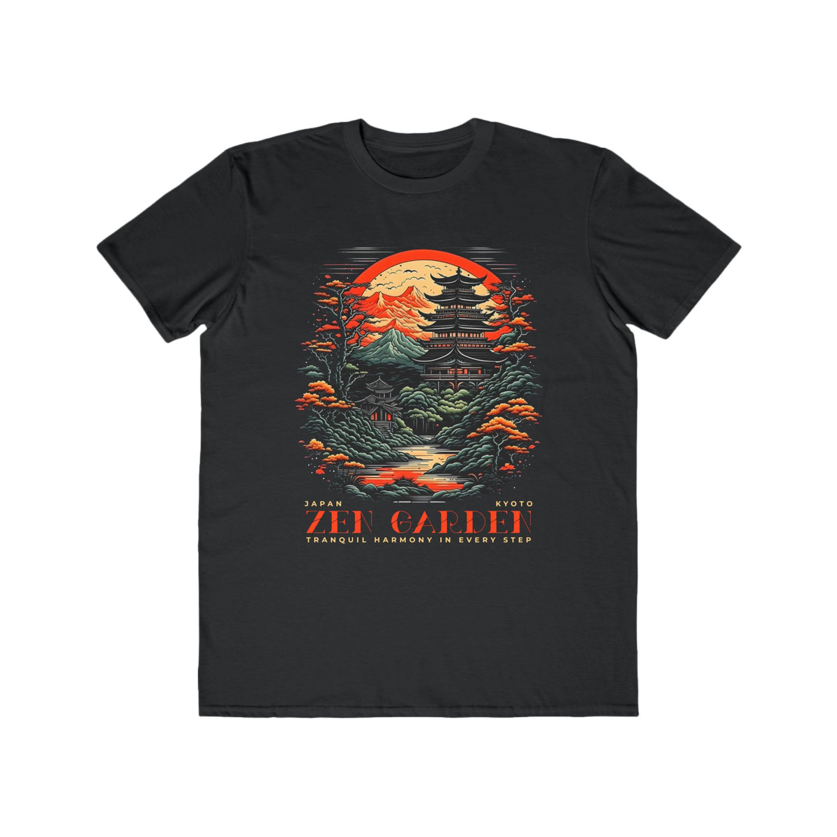 Zen Garden Tee — Japanese Pagoda Sunset Graphic Shirt