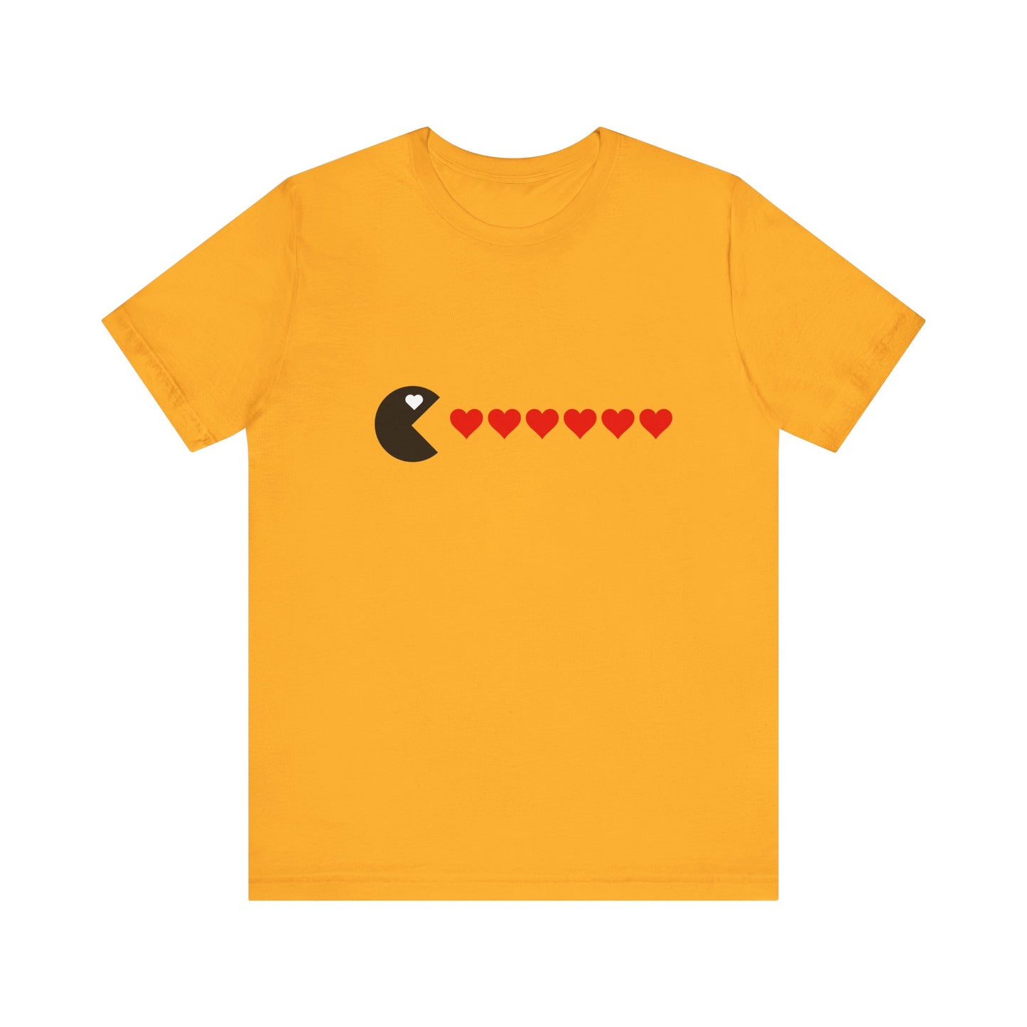 Couples Pacman Hearts Valentines Tee