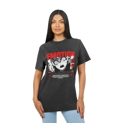 Anime 'Emotion' Acid Wash Graphic Tee