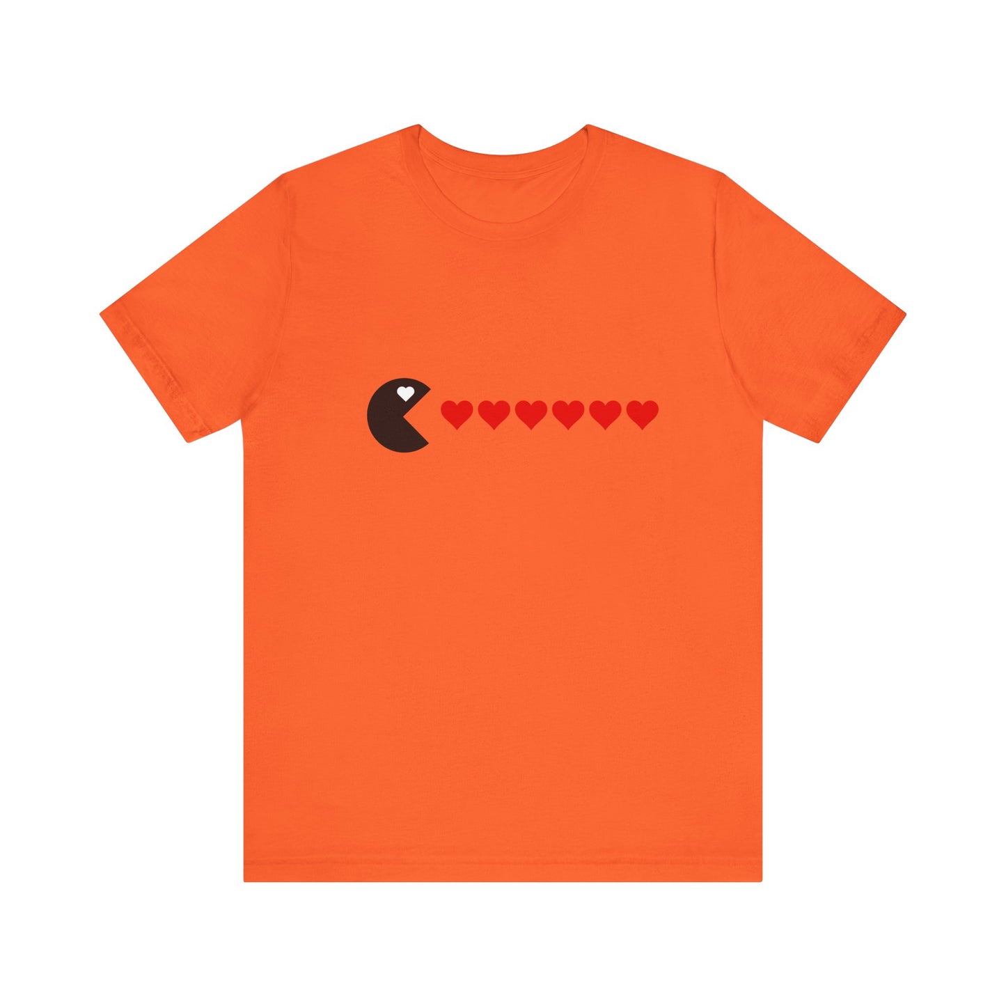 Couples Pacman Hearts Valentines Tee