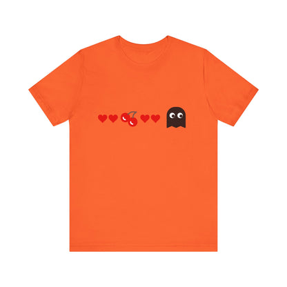 Couples Pacman Ghosts Hearts Valentines Tee