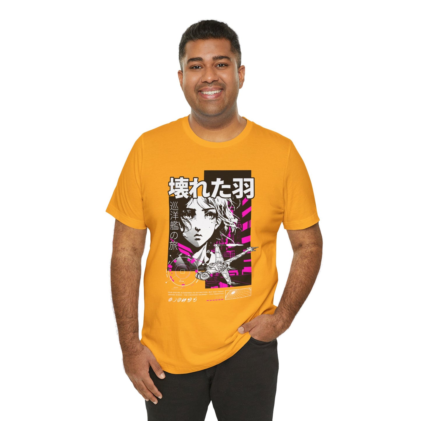 Anime Girl Broken Wings Tee