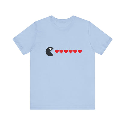 Couples Pacman Hearts Valentines Tee