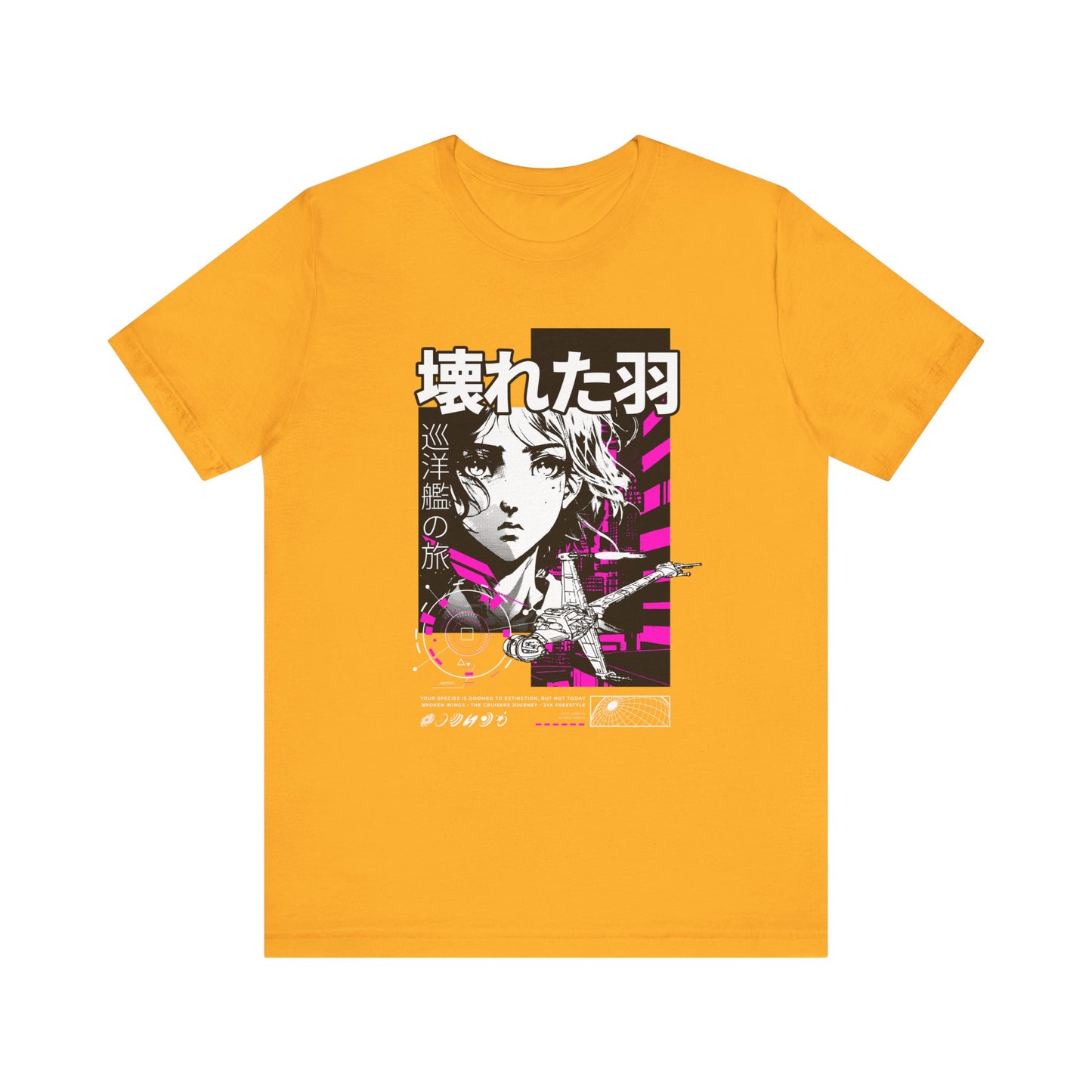 Anime Girl Broken Wings Tee