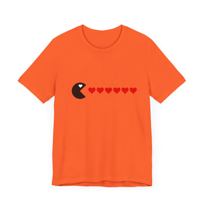 Couples Pacman Hearts Valentines Tee