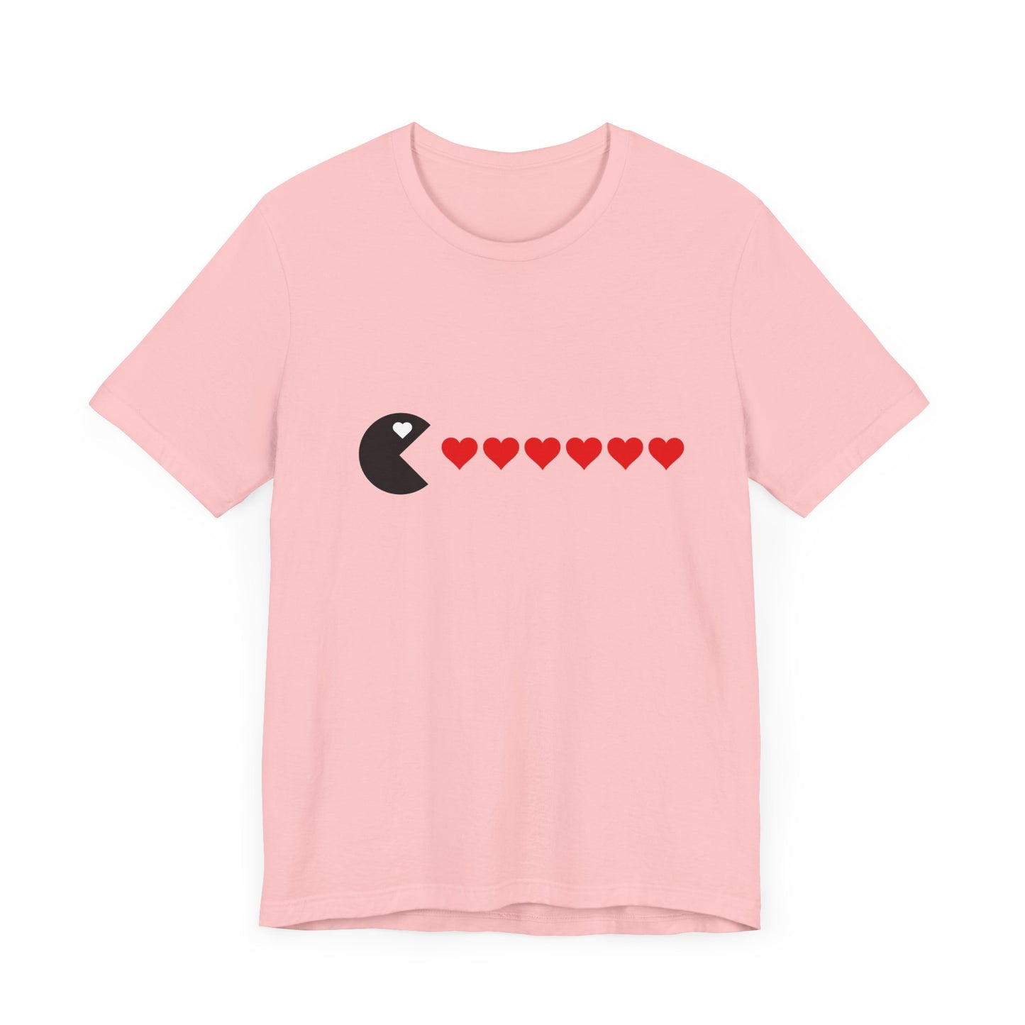 Couples Pacman Hearts Valentines Tee