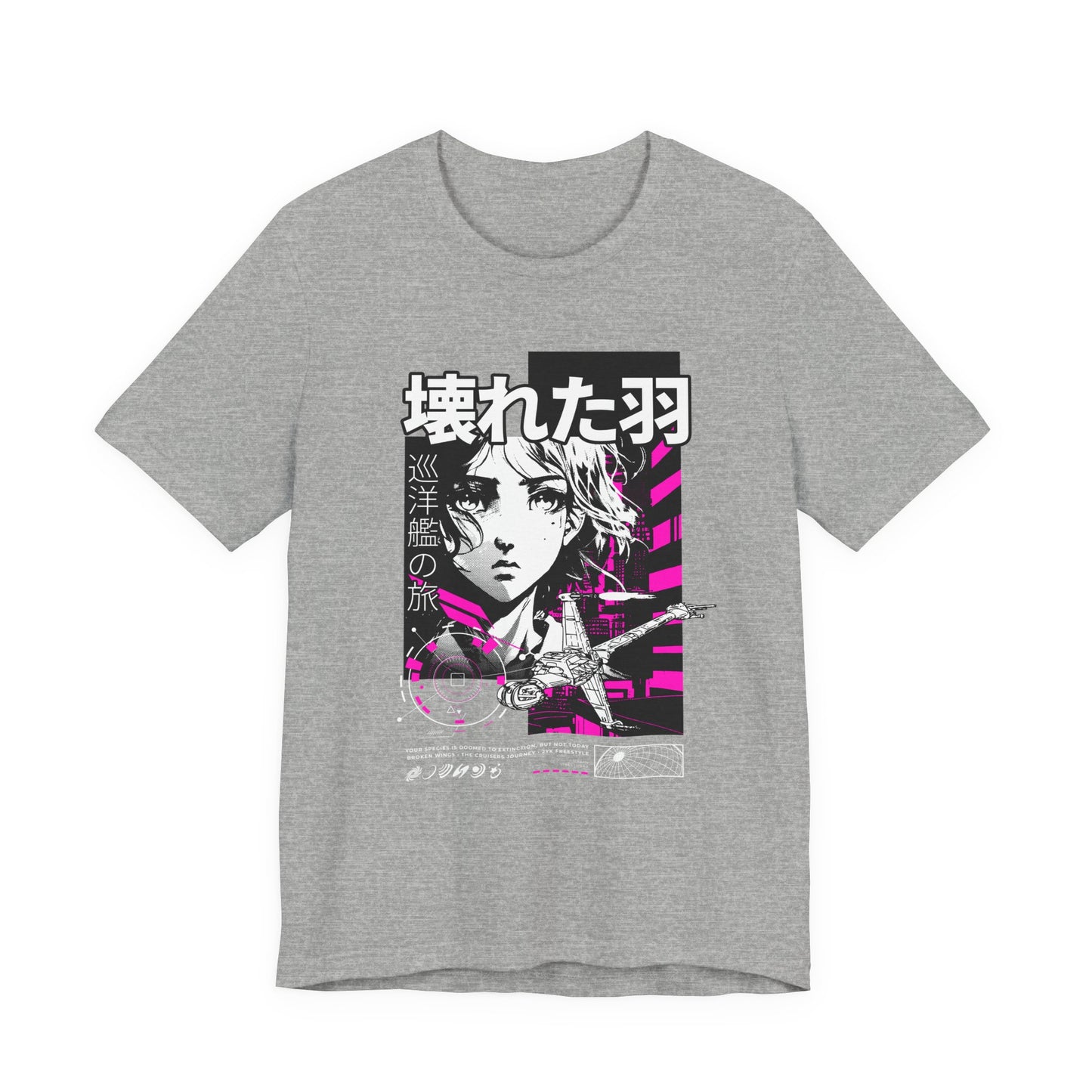 Anime Girl Broken Wings Tee