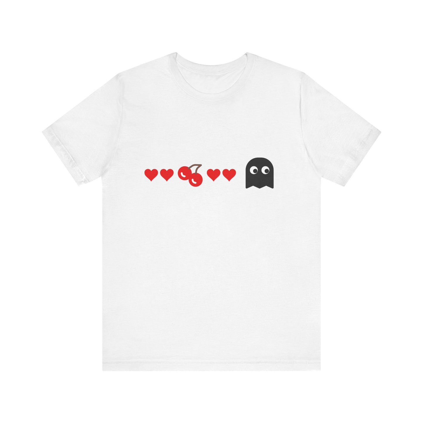 Couples Pacman Ghosts Hearts Valentines Tee