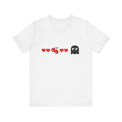 Couples Pacman Ghosts Hearts Valentines Tee