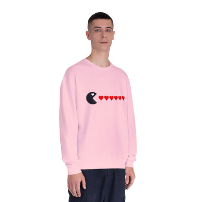 Couples Pacman Hearts Valentine Sweatshirt