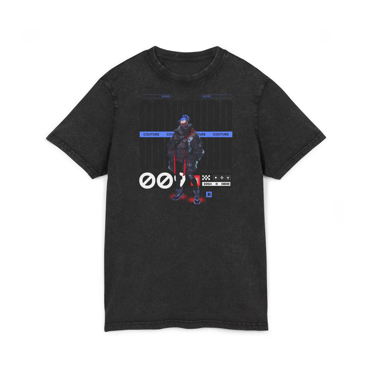 Couture Future Anime Acid Wash Vintage Style Unisex Tee