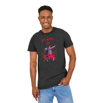 DanDaDan Anime Acid Washed Graphic Tee - Retro Style