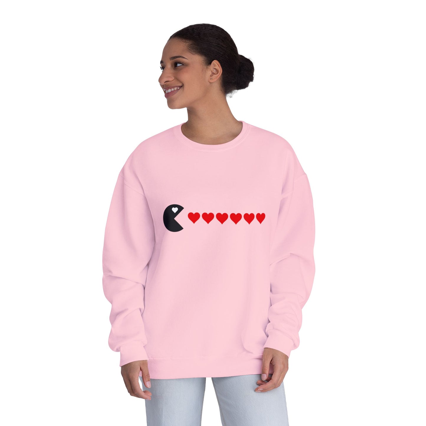 Couples Pacman Hearts Valentine Sweatshirt