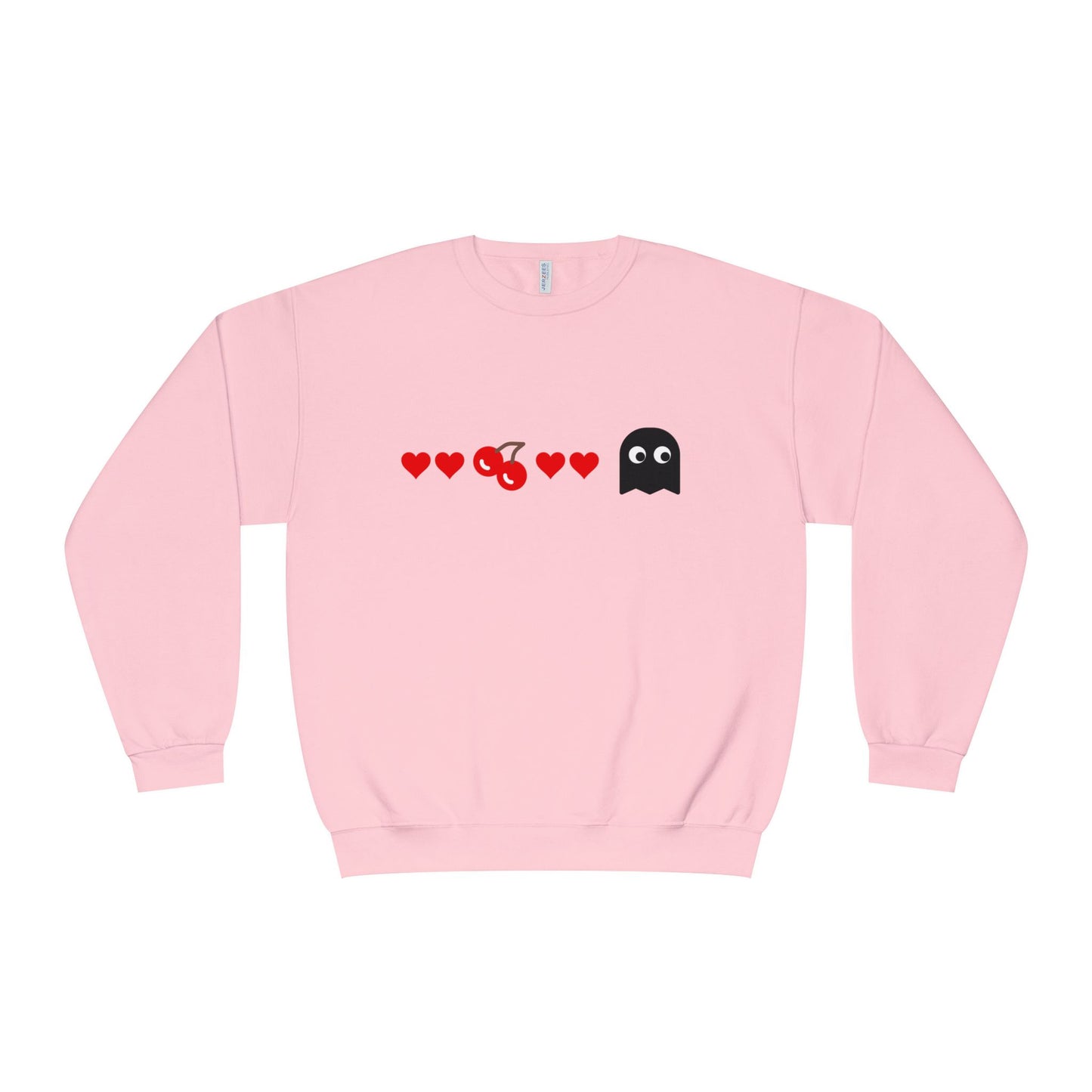 Couples Pacman Ghost Hearts Valentine Sweatshirt
