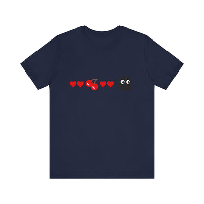 Couples Pacman Ghosts Hearts Valentines Tee