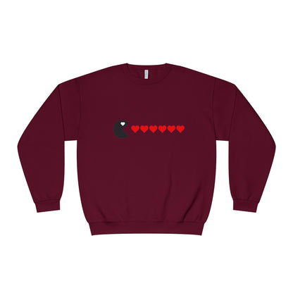 Couples Pacman Hearts Valentine Sweatshirt