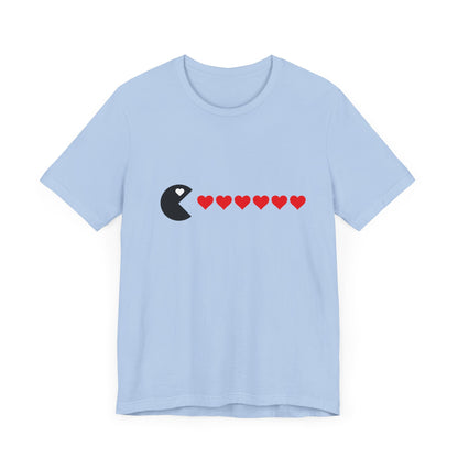 Couples Pacman Hearts Valentines Tee