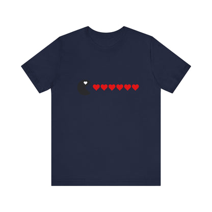 Couples Pacman Hearts Valentines Tee