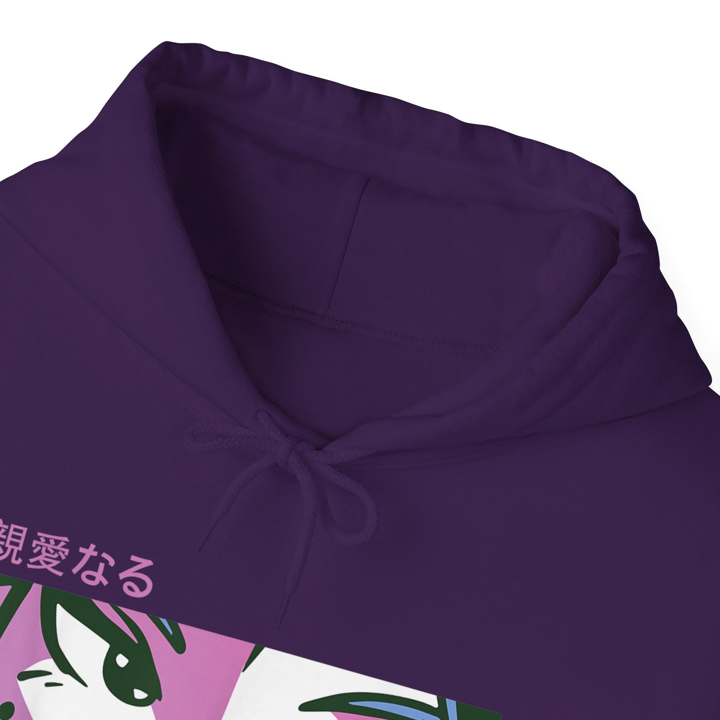 Purple Bored Anime Girl Eyes Hoodie