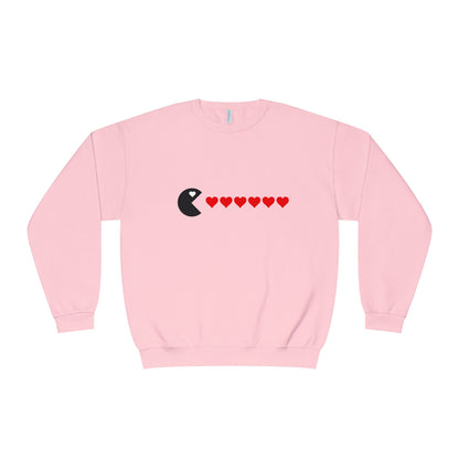 Couples Pacman Hearts Valentine Sweatshirt
