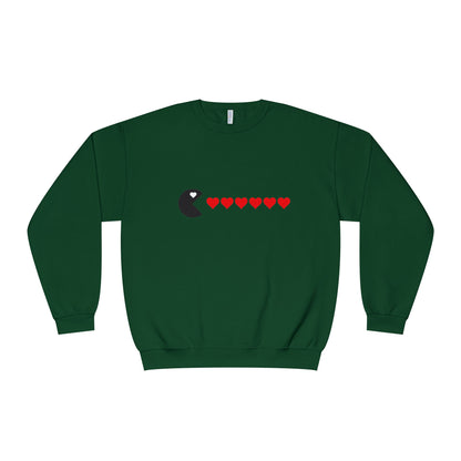 Couples Pacman Hearts Valentine Sweatshirt