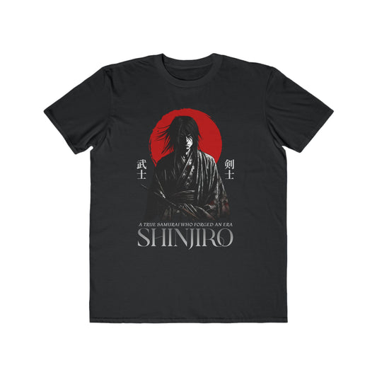 Samurai Shinjiro Tee — Retro Red Sun Japanese Warrior Graphic Shirt
