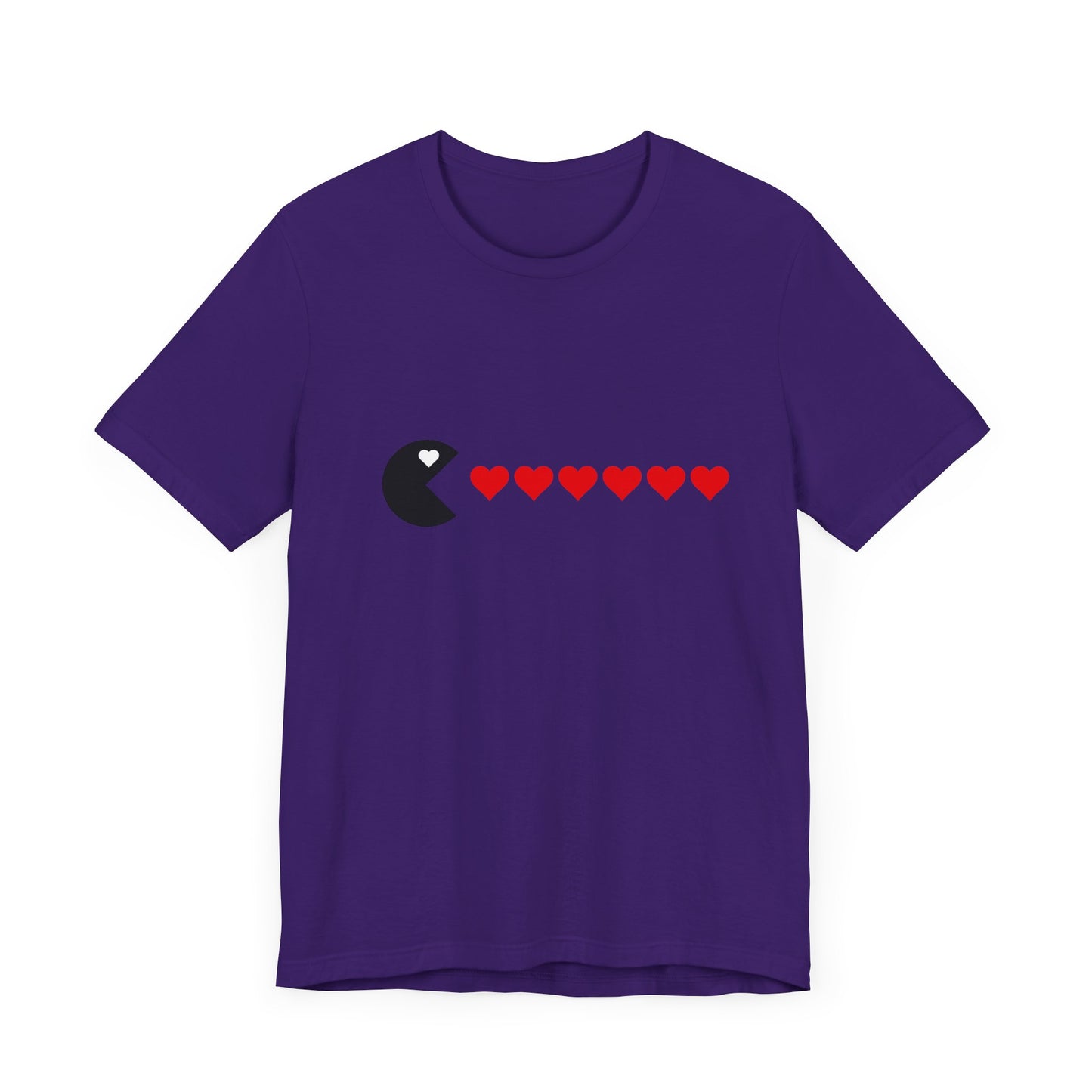 Couples Pacman Hearts Valentines Tee