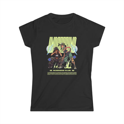 Women's Business Club Black Anime Softstyle Tee