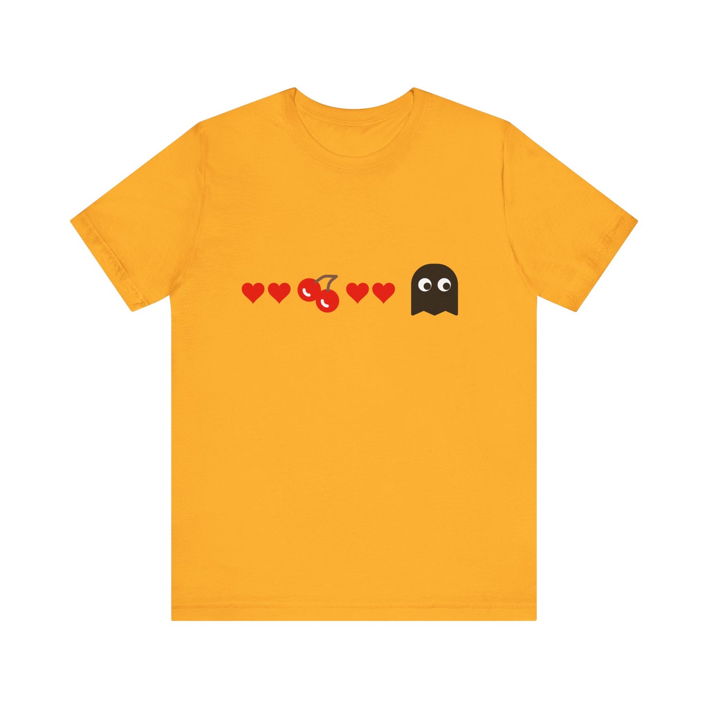 Couples Pacman Ghosts Hearts Valentines Tee