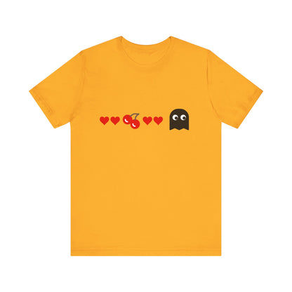 Couples Pacman Ghosts Hearts Valentines Tee