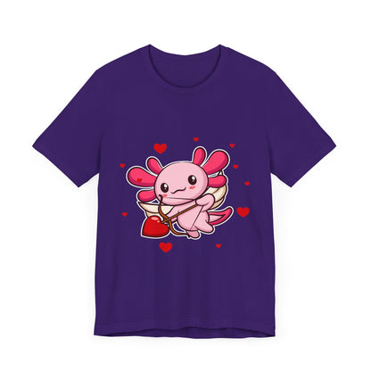 Cupid Axolotl Hearts Valentines Day Tee
