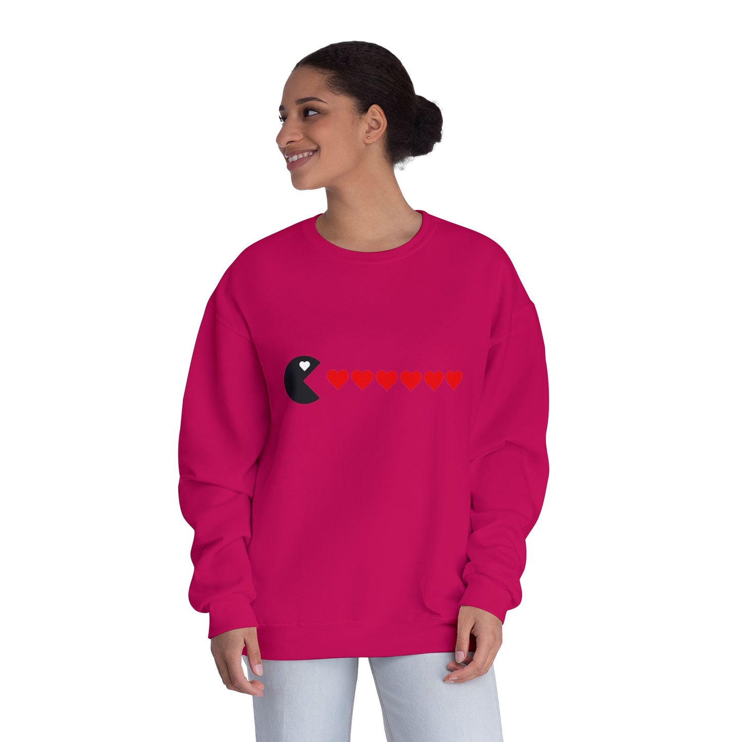Couples Pacman Hearts Valentine Sweatshirt