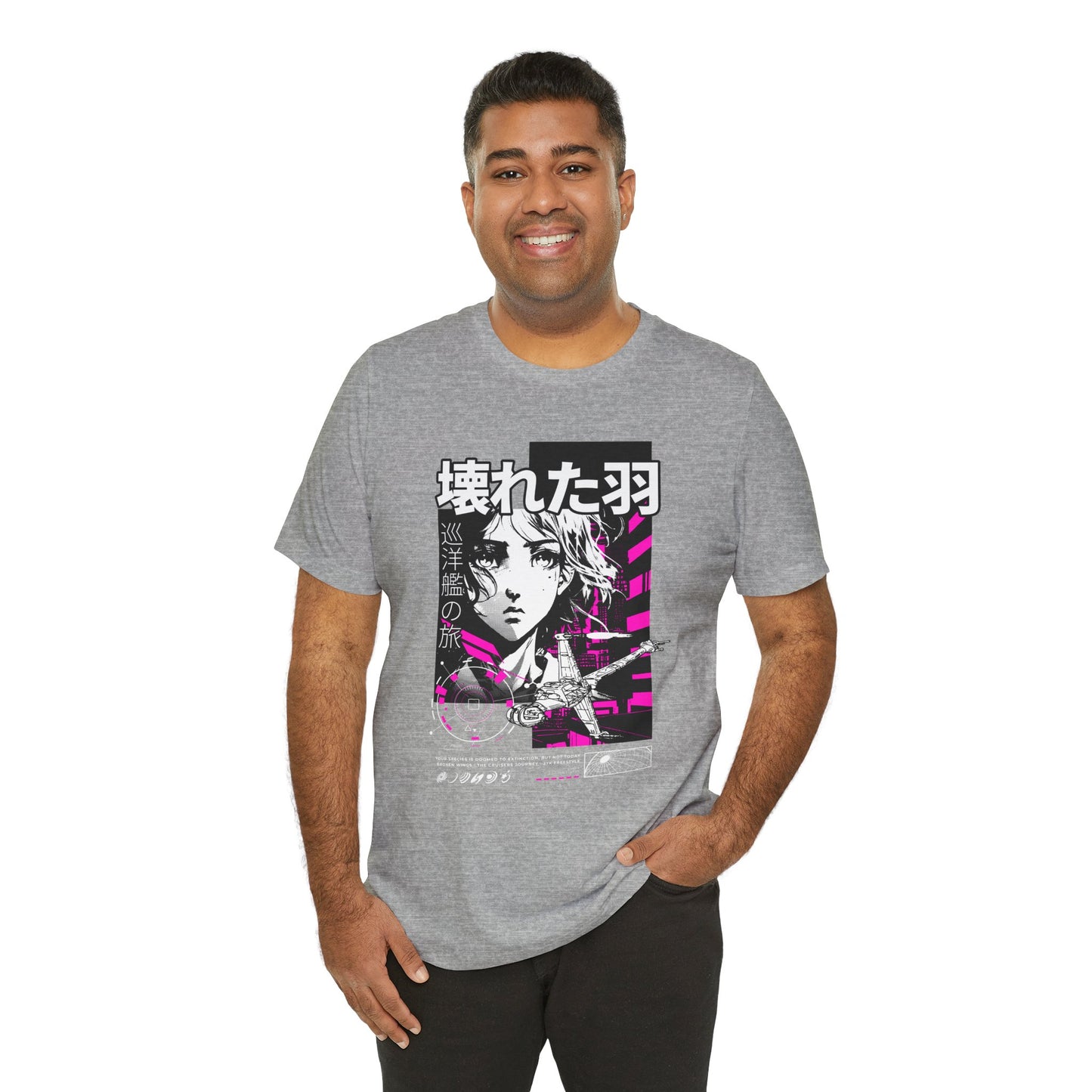 Anime Girl Broken Wings Tee