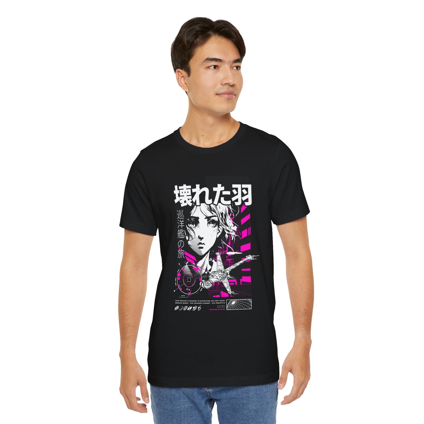 Anime Girl Broken Wings Tee
