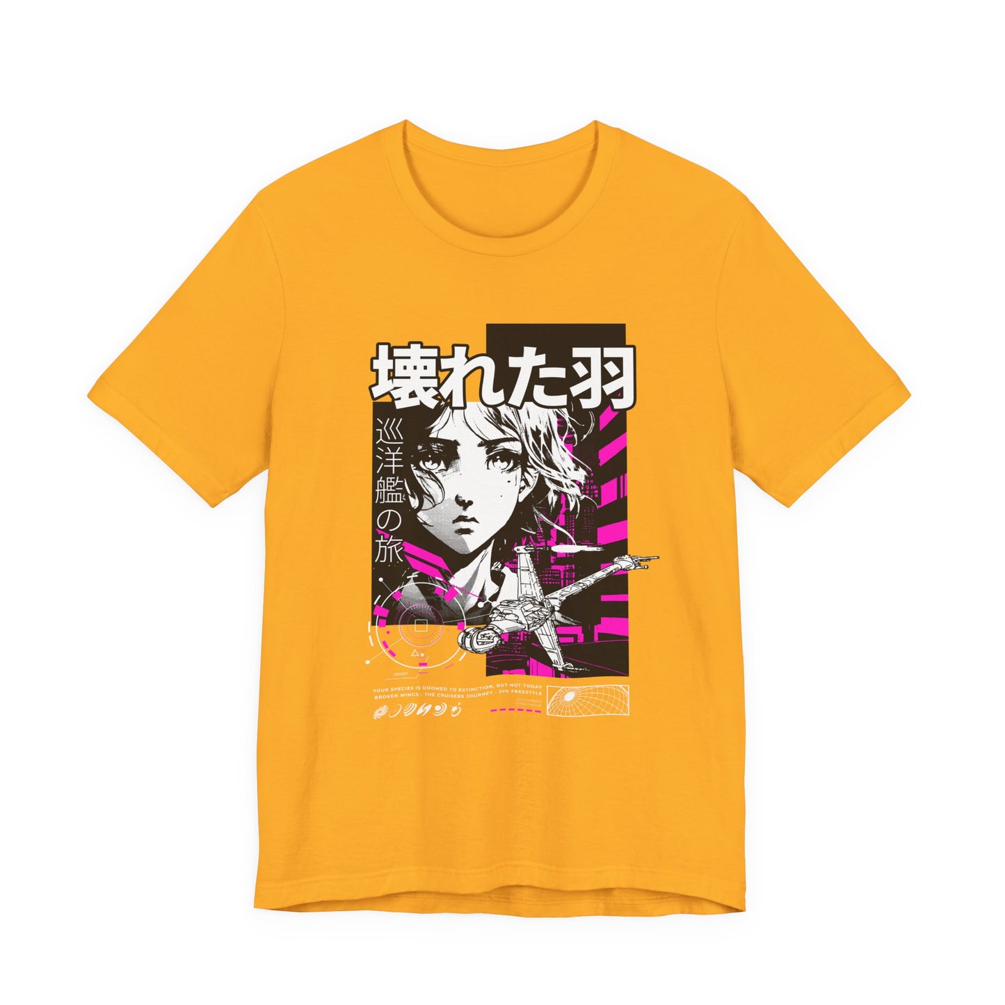 Anime Girl Broken Wings Tee