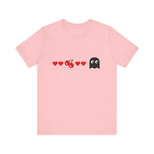 Couples Pacman Ghosts Hearts Valentines Tee