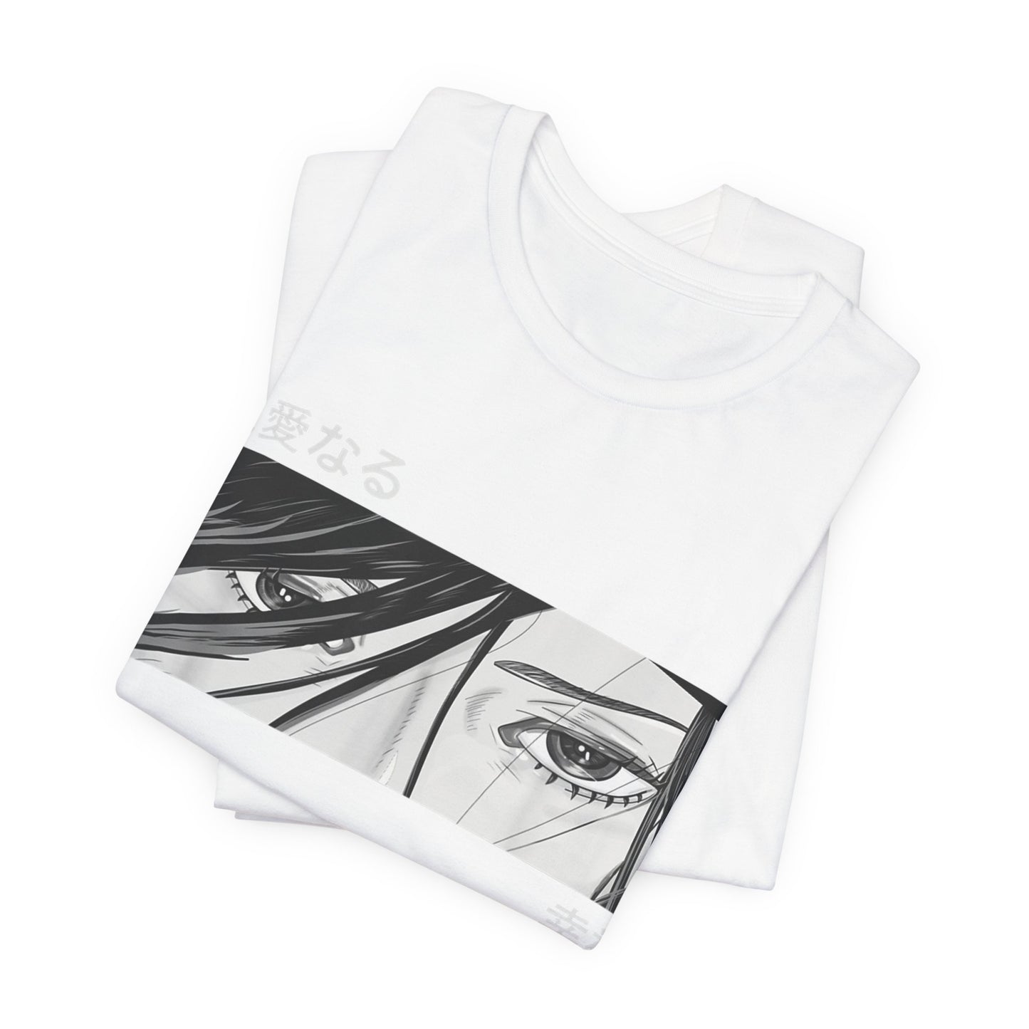Black and White Anime Girl Eyes Tee