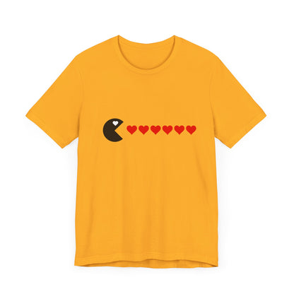 Couples Pacman Hearts Valentines Tee