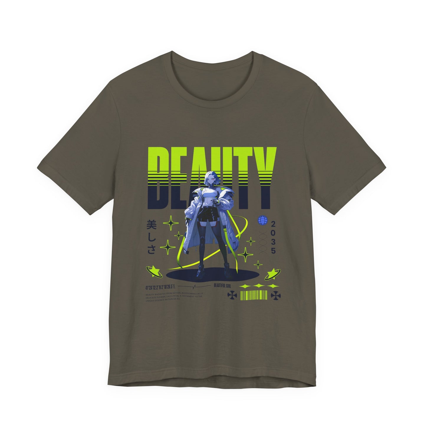 Beauty 2035 Anime Girl Tee